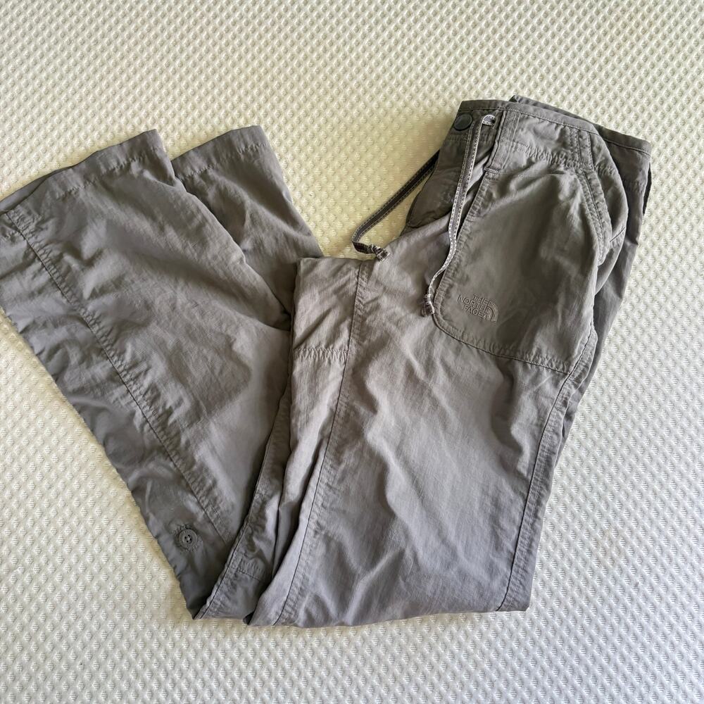 North Face Gray Convertible Pants 4 Gray Capri Hike Camp
